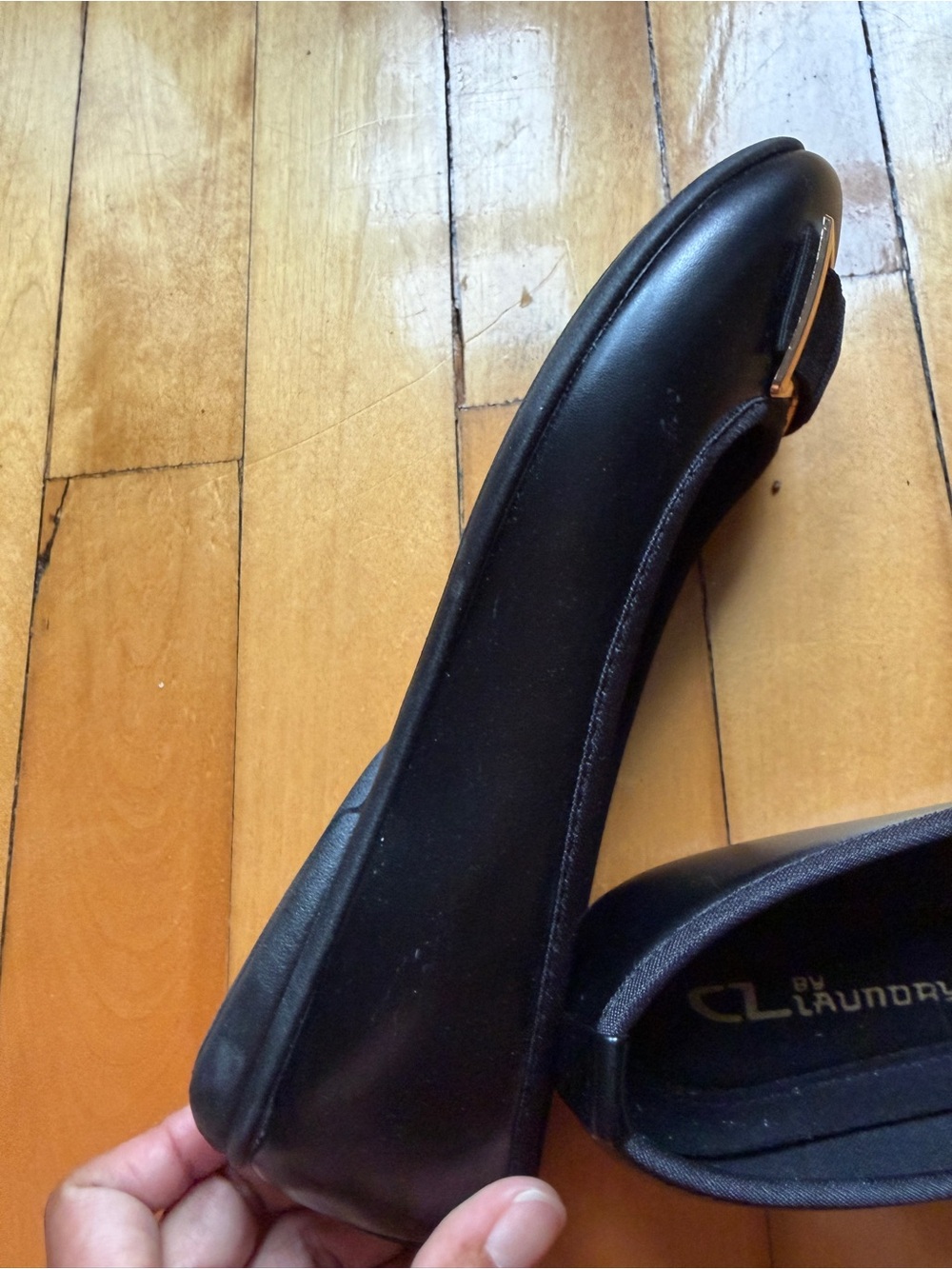CL by Laundry Black Bow-Accent Ballet Flats - Picture 5 of 8